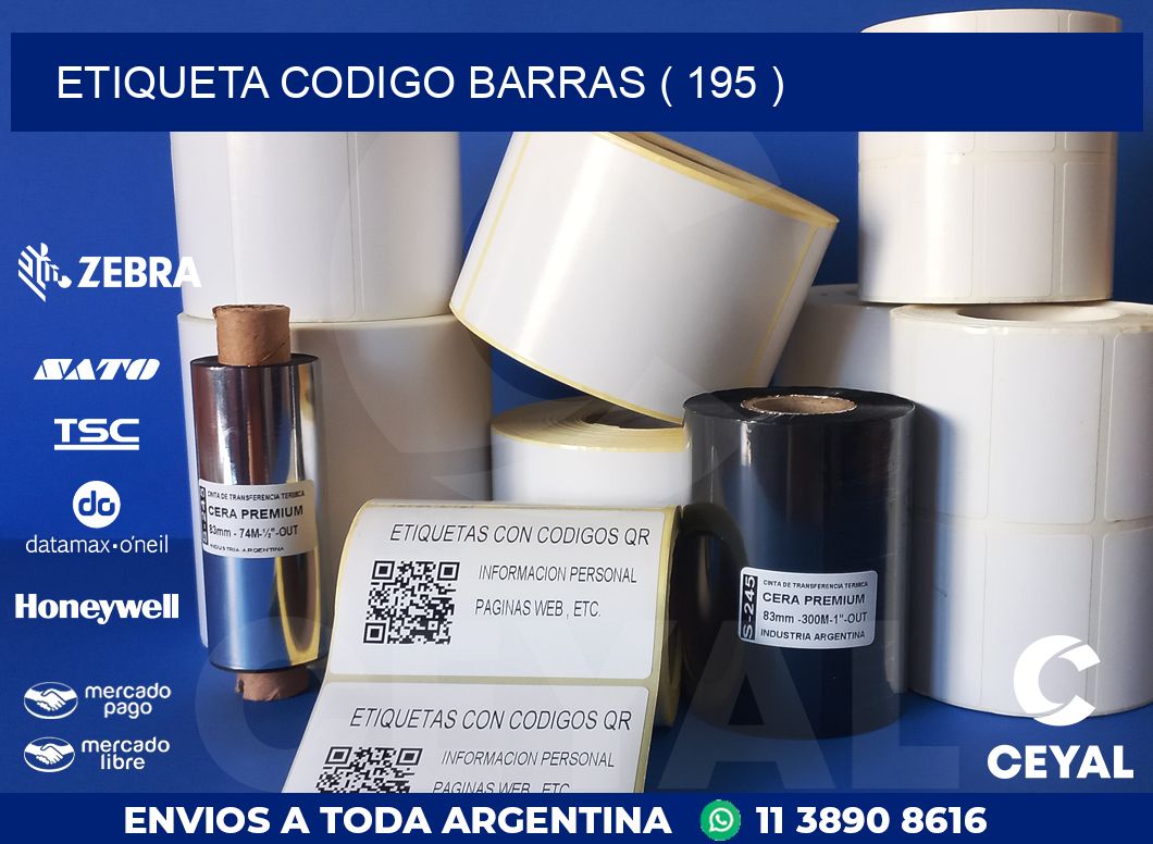 ETIQUETA CODIGO BARRAS ( 195 )