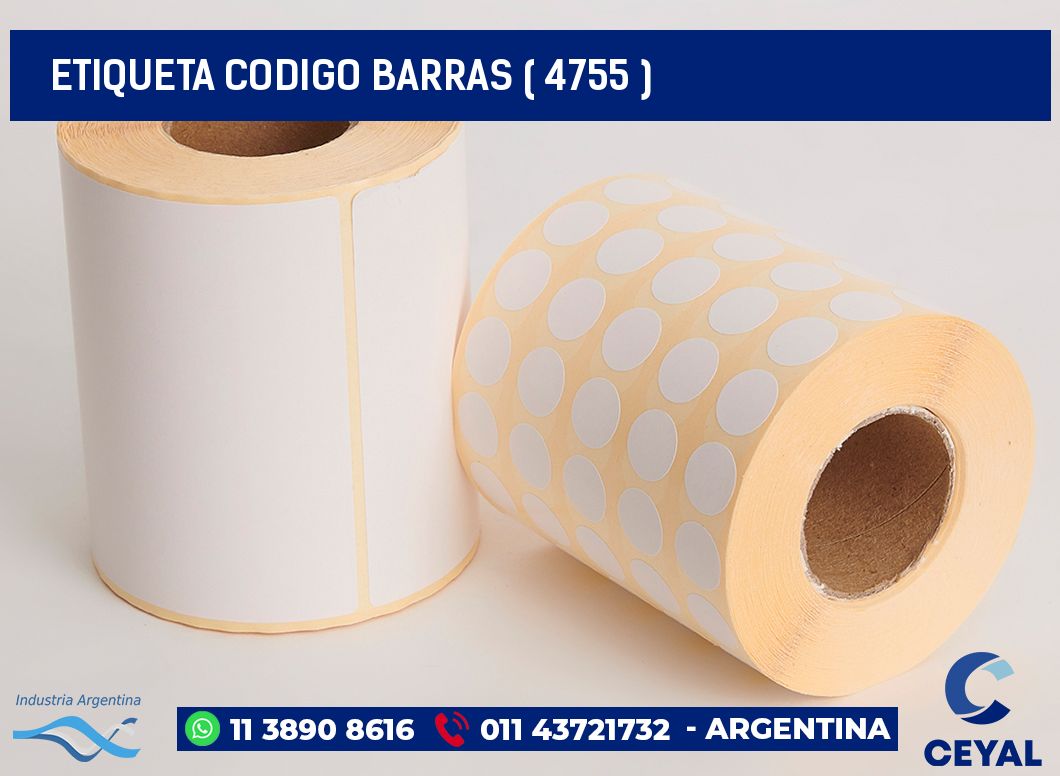 ETIQUETA CODIGO BARRAS ( 4755 )