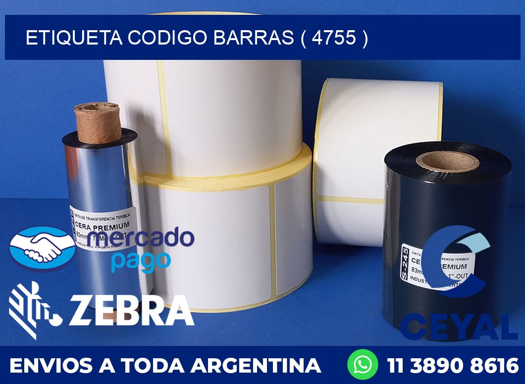 ETIQUETA CODIGO BARRAS ( 4755 )