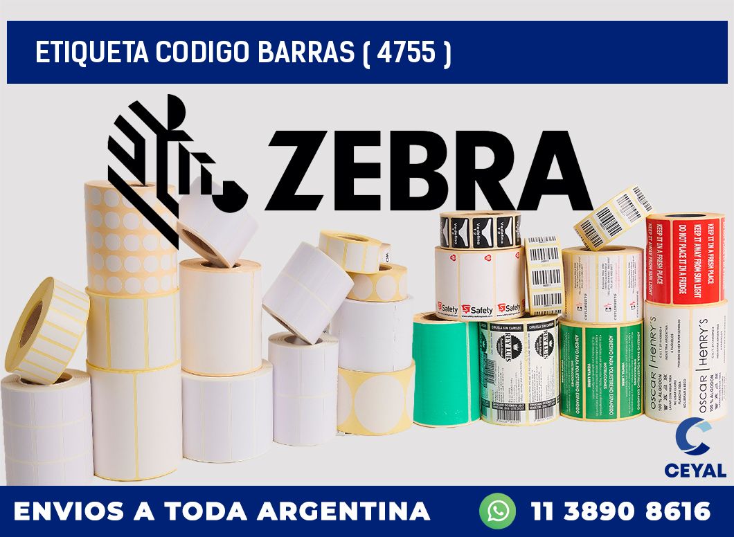 ETIQUETA CODIGO BARRAS ( 4755 )