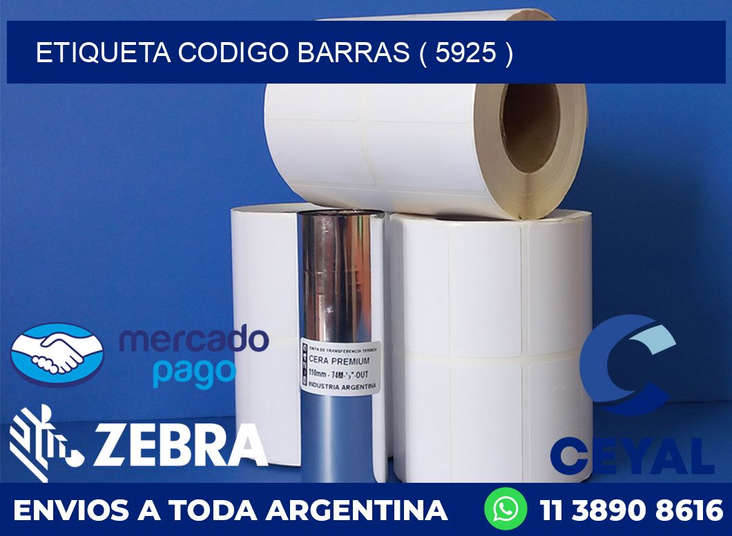 ETIQUETA CODIGO BARRAS ( 5925 )