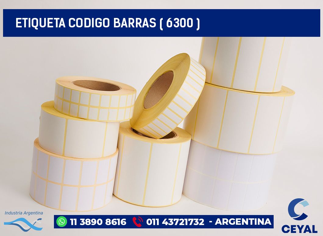 ETIQUETA CODIGO BARRAS ( 6300 )