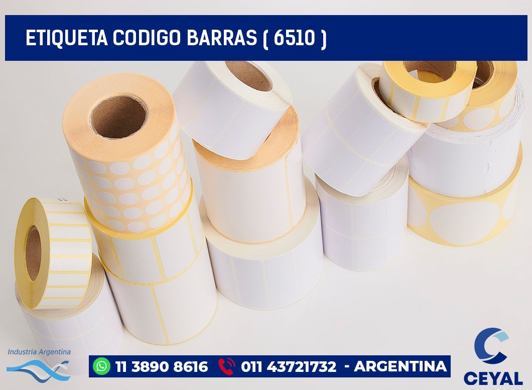 ETIQUETA CODIGO BARRAS ( 6510 )