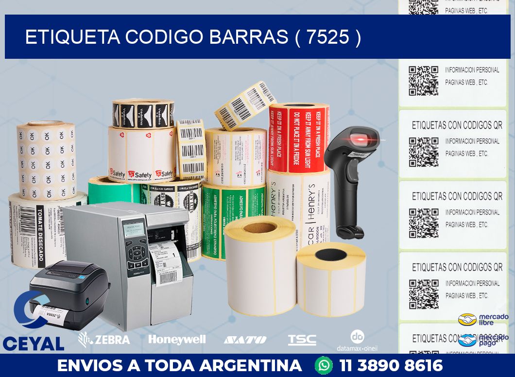 ETIQUETA CODIGO BARRAS ( 7525 )