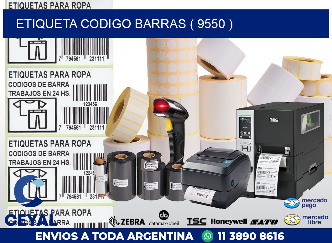 ETIQUETA CODIGO BARRAS ( 9550 )