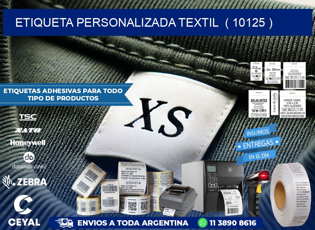 ETIQUETA PERSONALIZADA TEXTIL  ( 10125 )