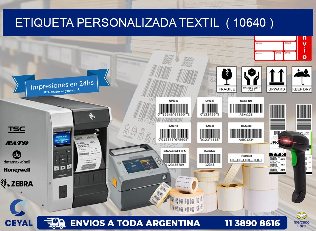 ETIQUETA PERSONALIZADA TEXTIL  ( 10640 )