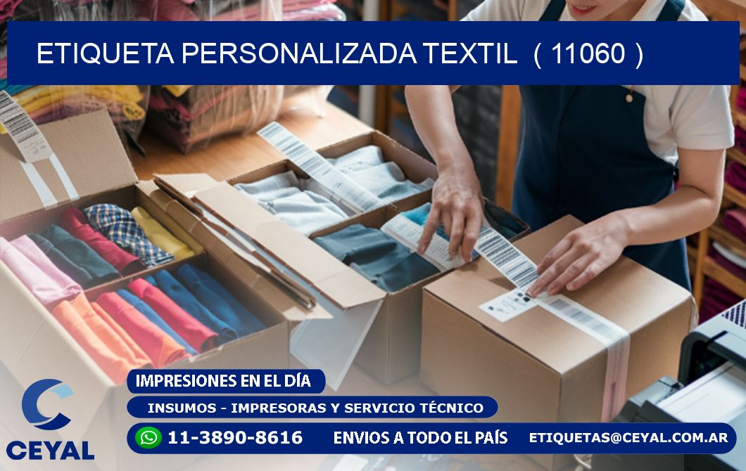 ETIQUETA PERSONALIZADA TEXTIL  ( 11060 )