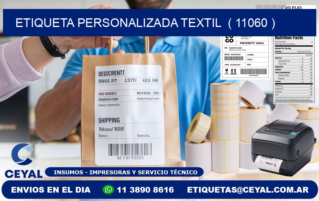 ETIQUETA PERSONALIZADA TEXTIL  ( 11060 )