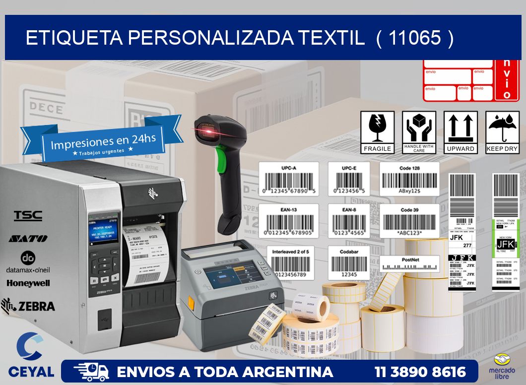 ETIQUETA PERSONALIZADA TEXTIL  ( 11065 )