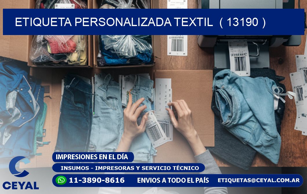 ETIQUETA PERSONALIZADA TEXTIL  ( 13190 )