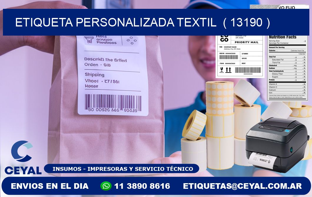 ETIQUETA PERSONALIZADA TEXTIL  ( 13190 )