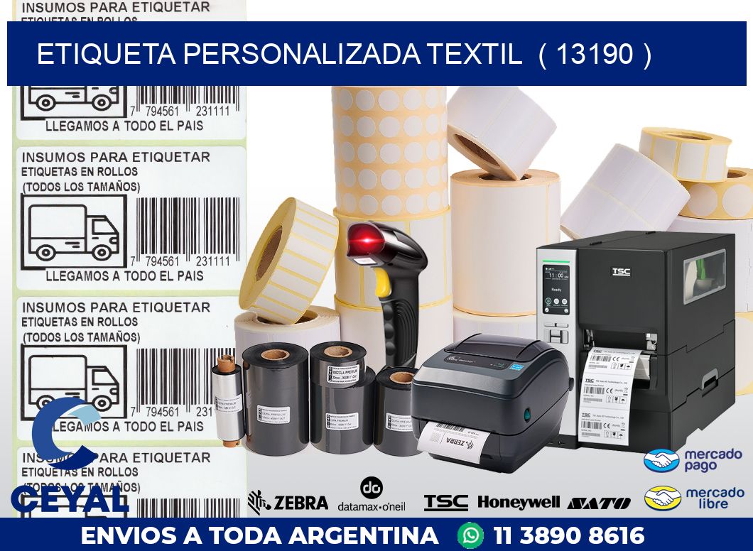 ETIQUETA PERSONALIZADA TEXTIL  ( 13190 )