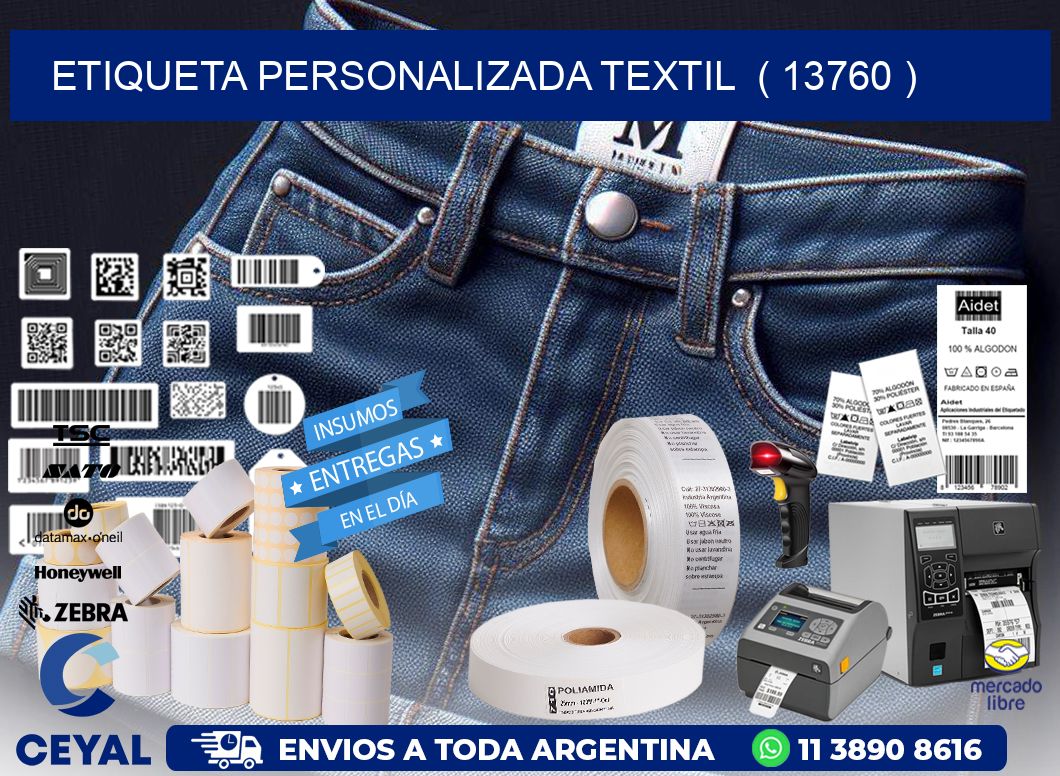 ETIQUETA PERSONALIZADA TEXTIL  ( 13760 )