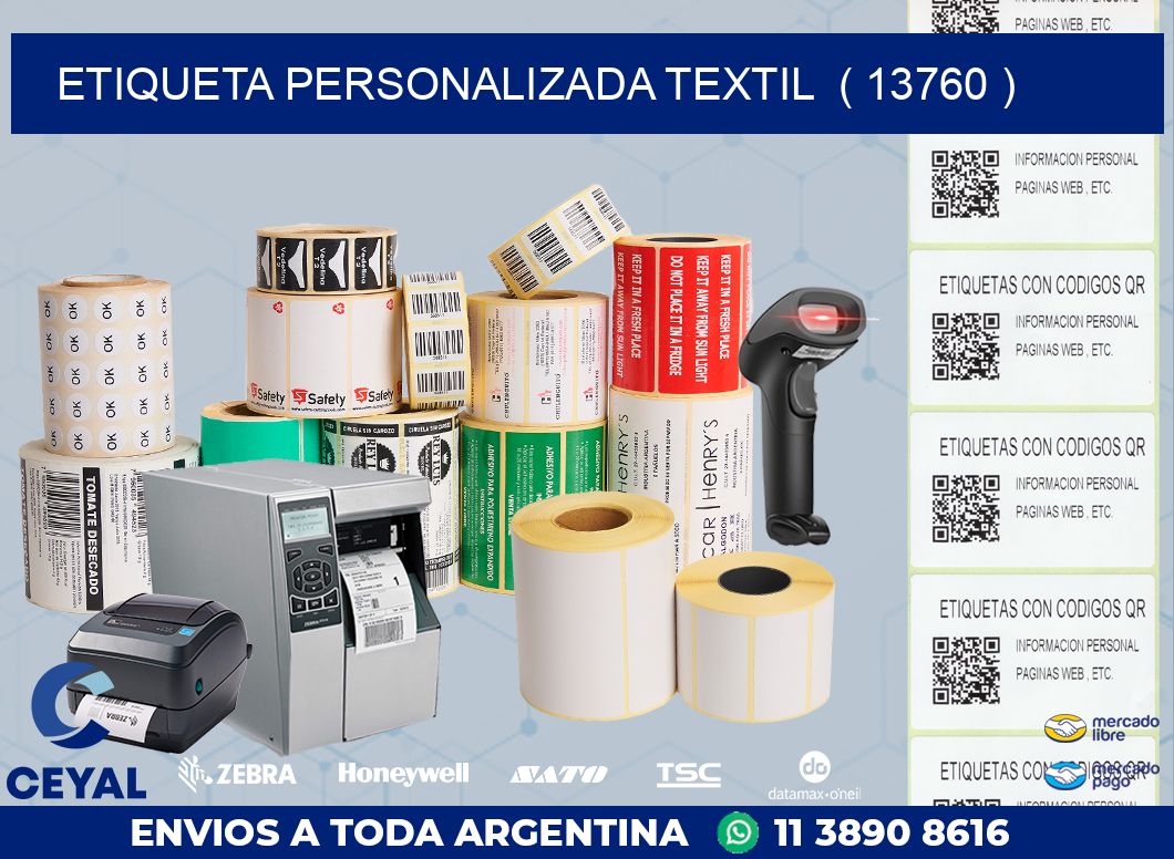 ETIQUETA PERSONALIZADA TEXTIL  ( 13760 )