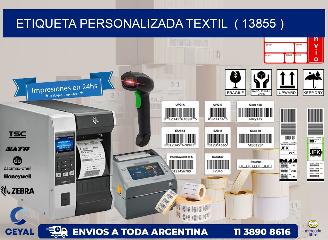 ETIQUETA PERSONALIZADA TEXTIL  ( 13855 )