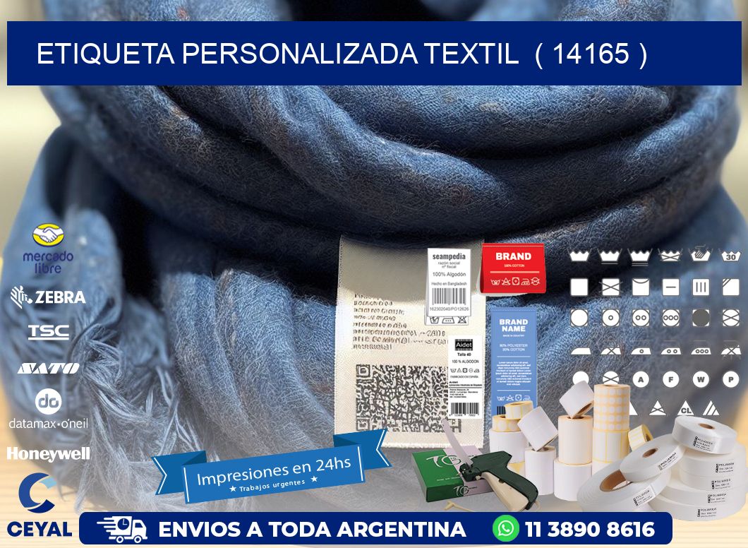 ETIQUETA PERSONALIZADA TEXTIL  ( 14165 )