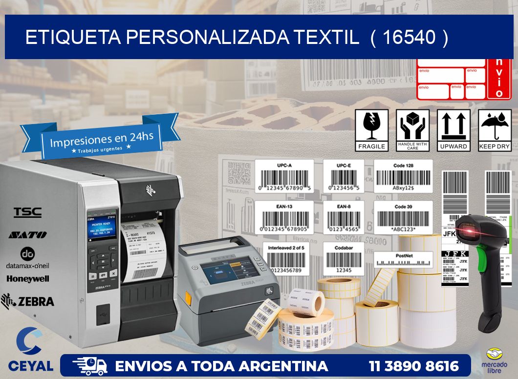 ETIQUETA PERSONALIZADA TEXTIL  ( 16540 )