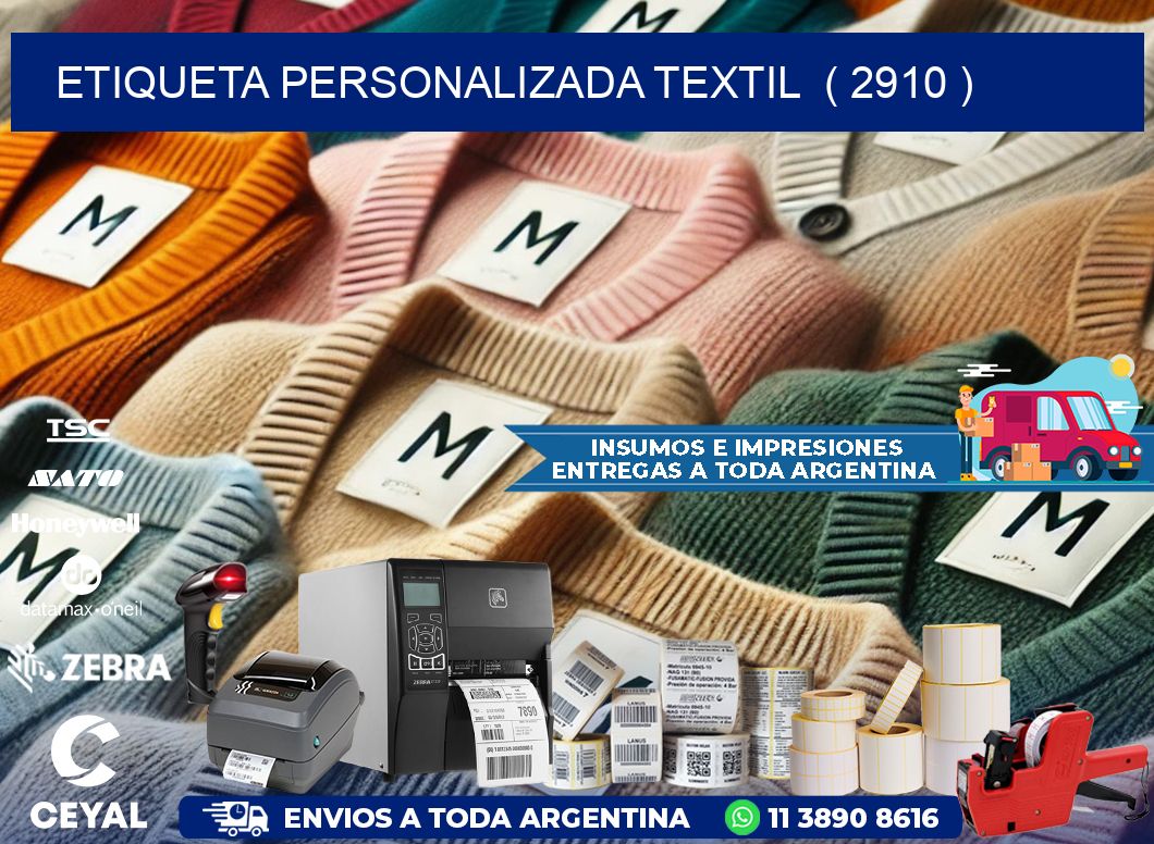 ETIQUETA PERSONALIZADA TEXTIL  ( 2910 )