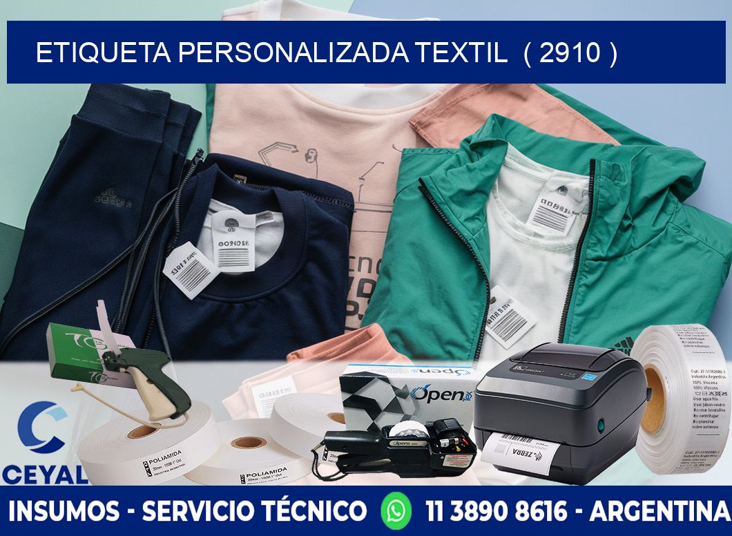 ETIQUETA PERSONALIZADA TEXTIL  ( 2910 )