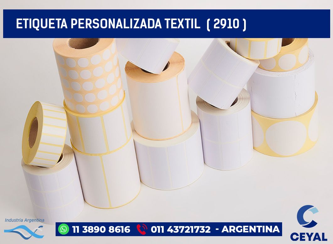 ETIQUETA PERSONALIZADA TEXTIL  ( 2910 )