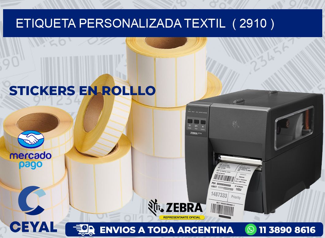 ETIQUETA PERSONALIZADA TEXTIL  ( 2910 )