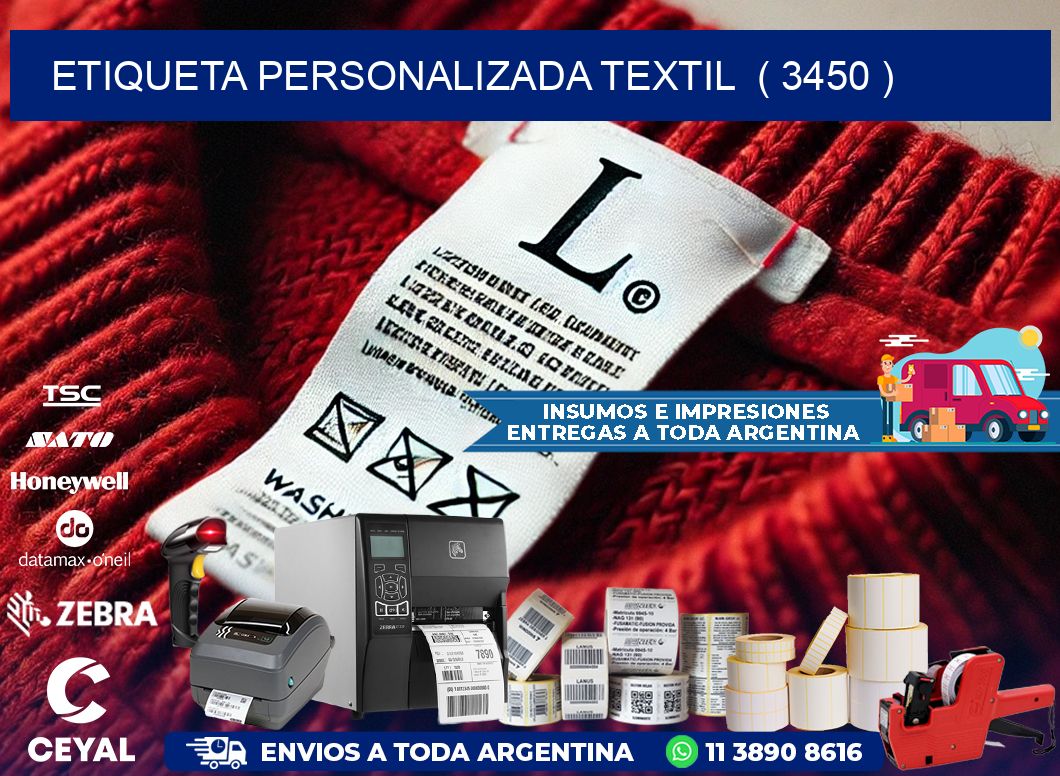 ETIQUETA PERSONALIZADA TEXTIL  ( 3450 )