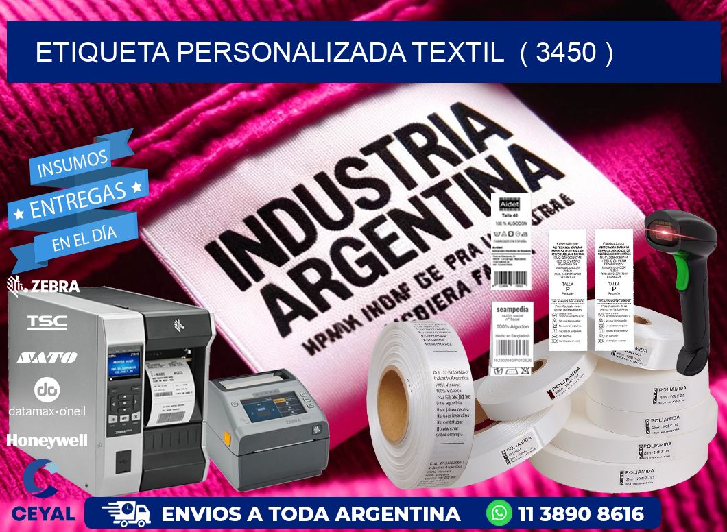 ETIQUETA PERSONALIZADA TEXTIL  ( 3450 )