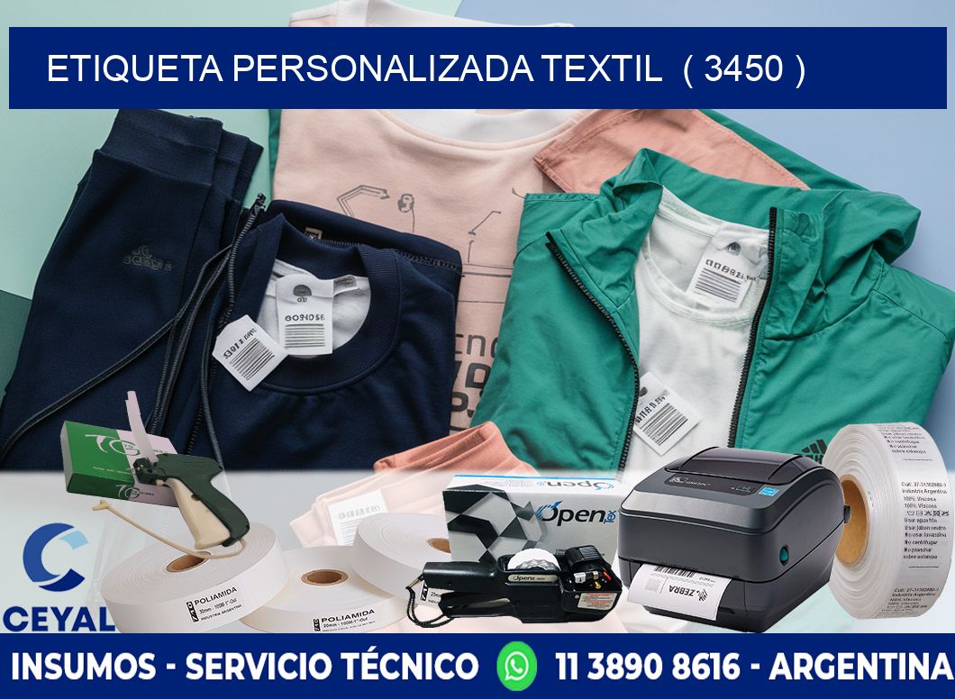 ETIQUETA PERSONALIZADA TEXTIL  ( 3450 )