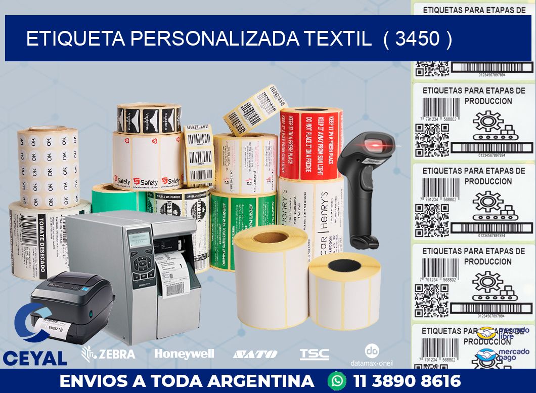 ETIQUETA PERSONALIZADA TEXTIL  ( 3450 )