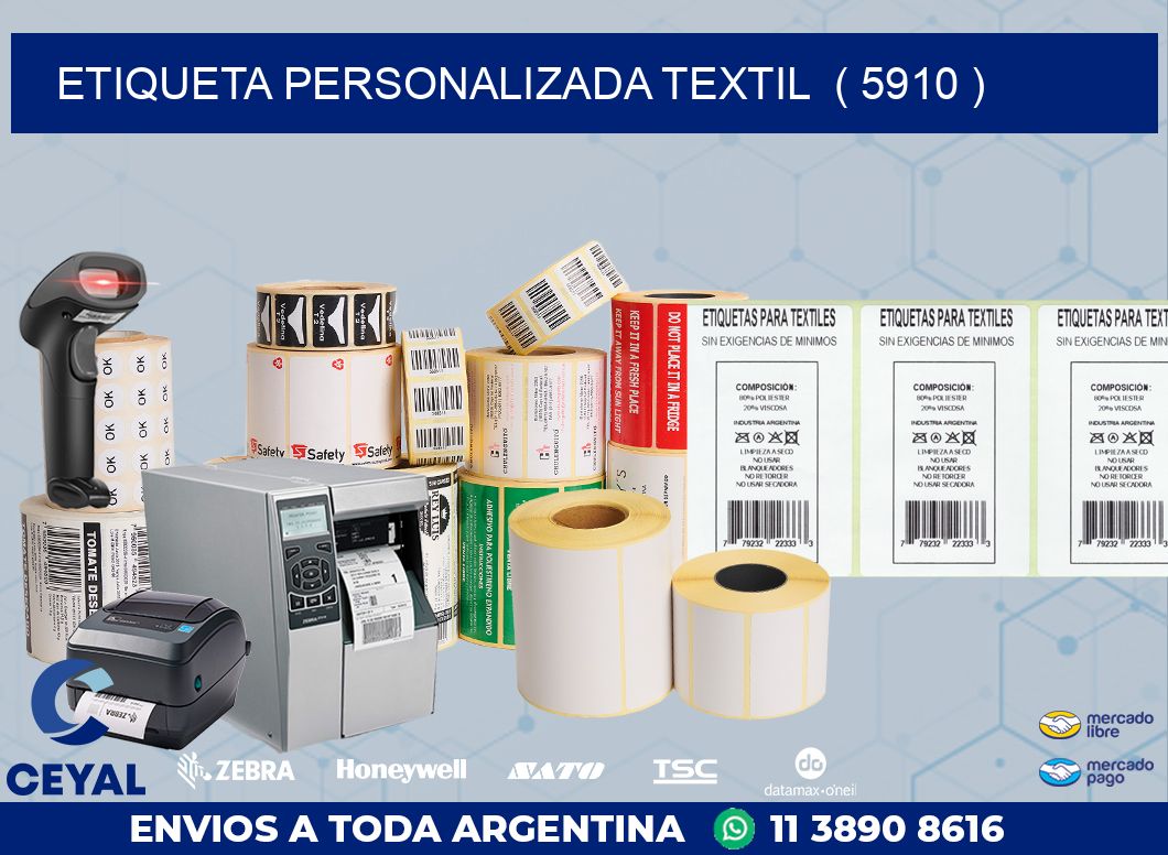 ETIQUETA PERSONALIZADA TEXTIL  ( 5910 )