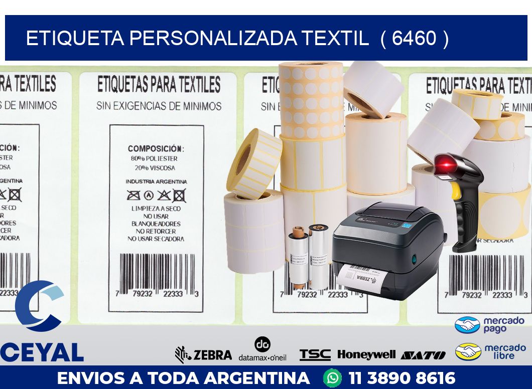 ETIQUETA PERSONALIZADA TEXTIL  ( 6460 )