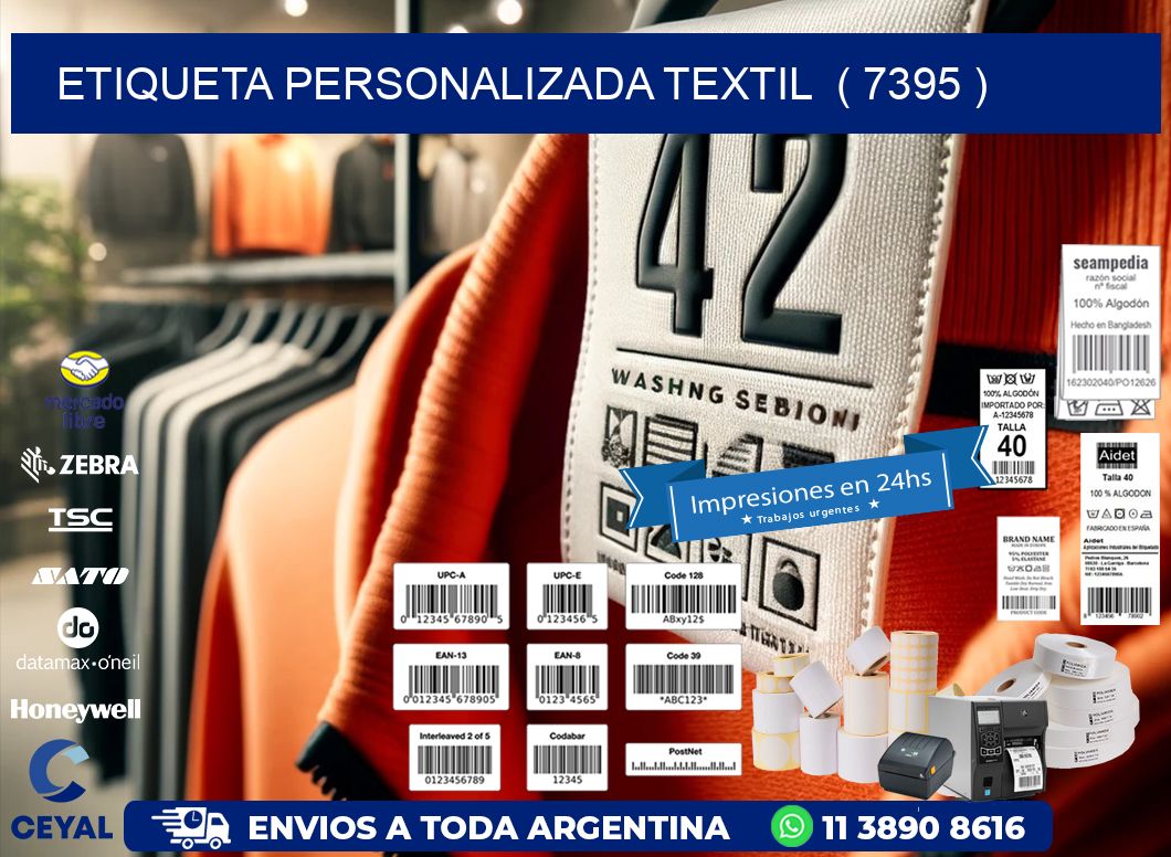 ETIQUETA PERSONALIZADA TEXTIL  ( 7395 )