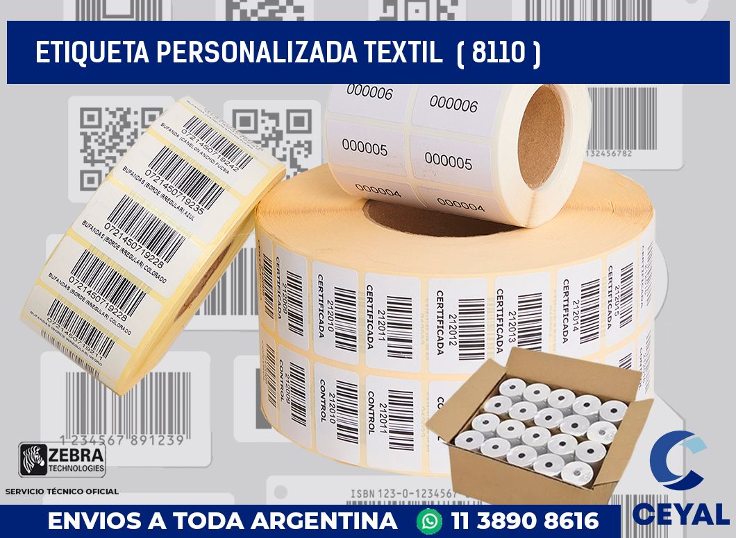 ETIQUETA PERSONALIZADA TEXTIL  ( 8110 )