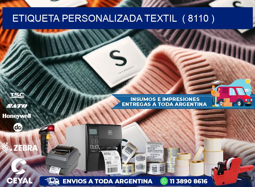 ETIQUETA PERSONALIZADA TEXTIL  ( 8110 )