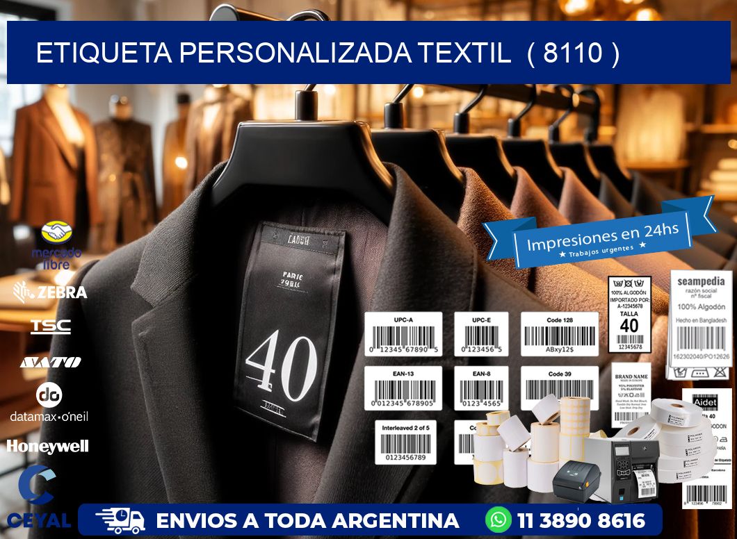 ETIQUETA PERSONALIZADA TEXTIL  ( 8110 )