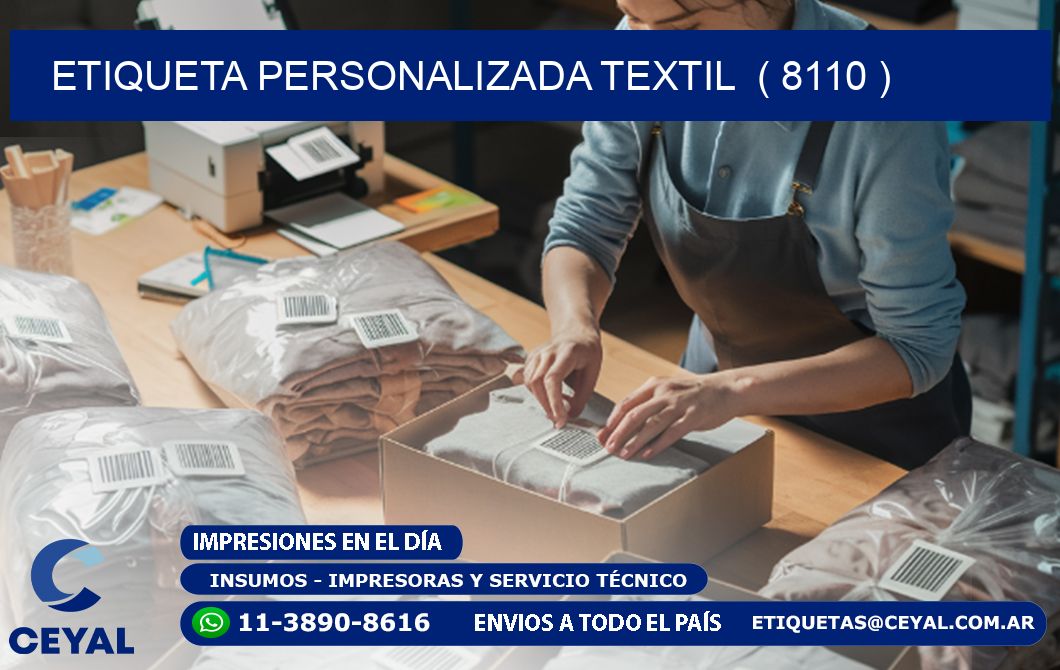 ETIQUETA PERSONALIZADA TEXTIL  ( 8110 )