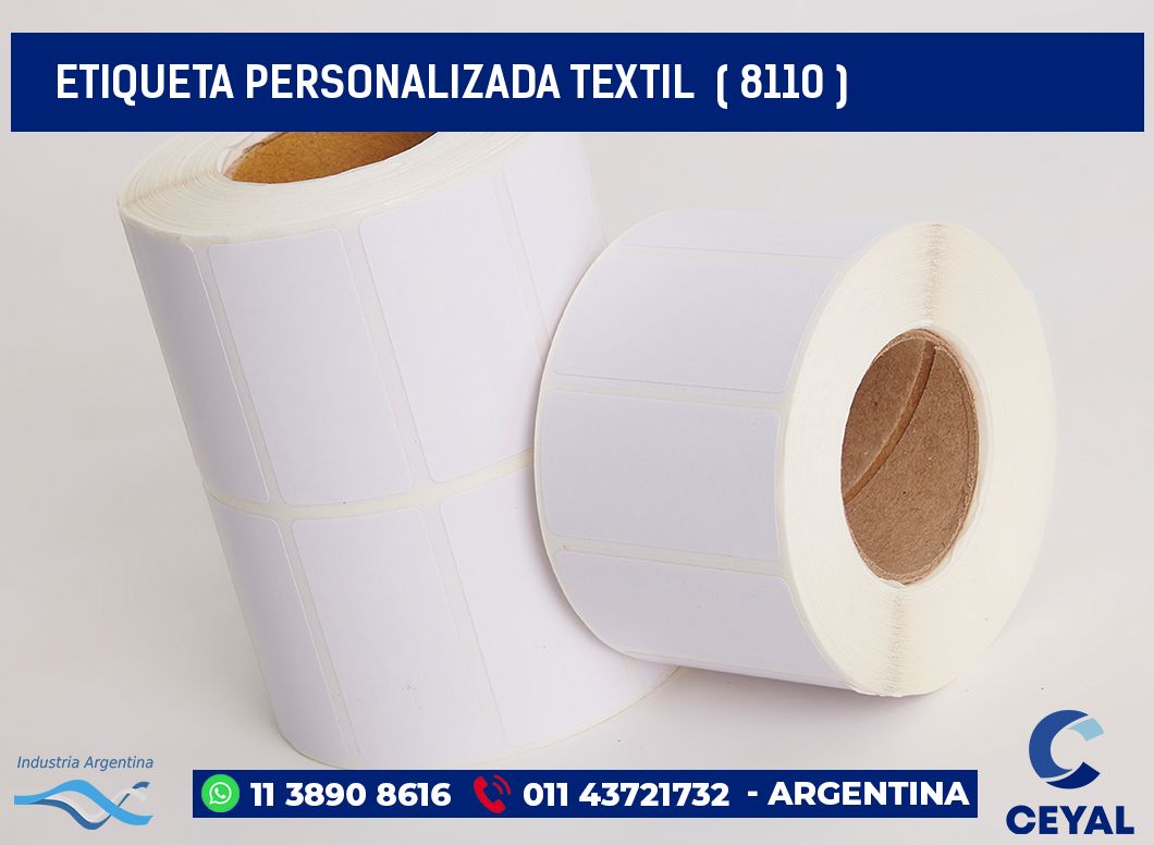 ETIQUETA PERSONALIZADA TEXTIL  ( 8110 )