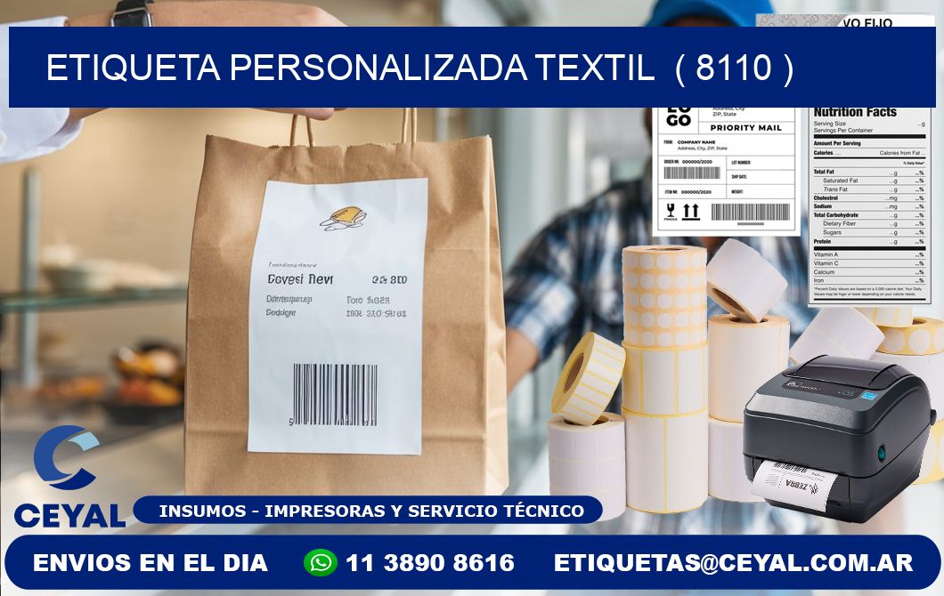 ETIQUETA PERSONALIZADA TEXTIL  ( 8110 )