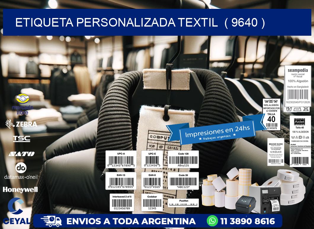 ETIQUETA PERSONALIZADA TEXTIL  ( 9640 )