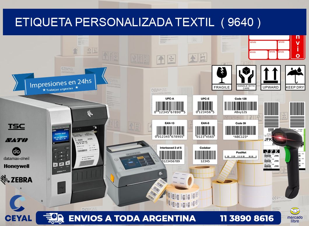 ETIQUETA PERSONALIZADA TEXTIL  ( 9640 )