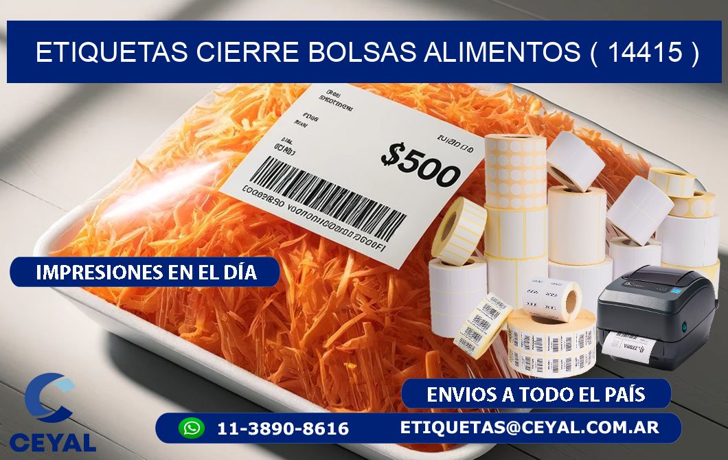 ETIQUETAS CIERRE BOLSAS ALIMENTOS ( 14415 )