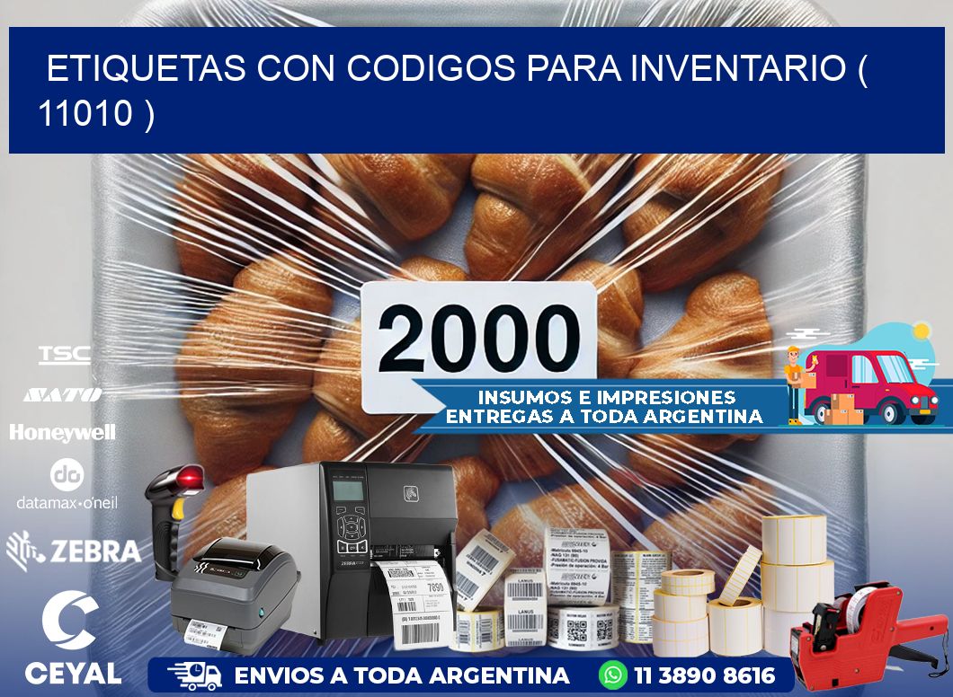 ETIQUETAS CON CODIGOS PARA INVENTARIO ( 11010 )