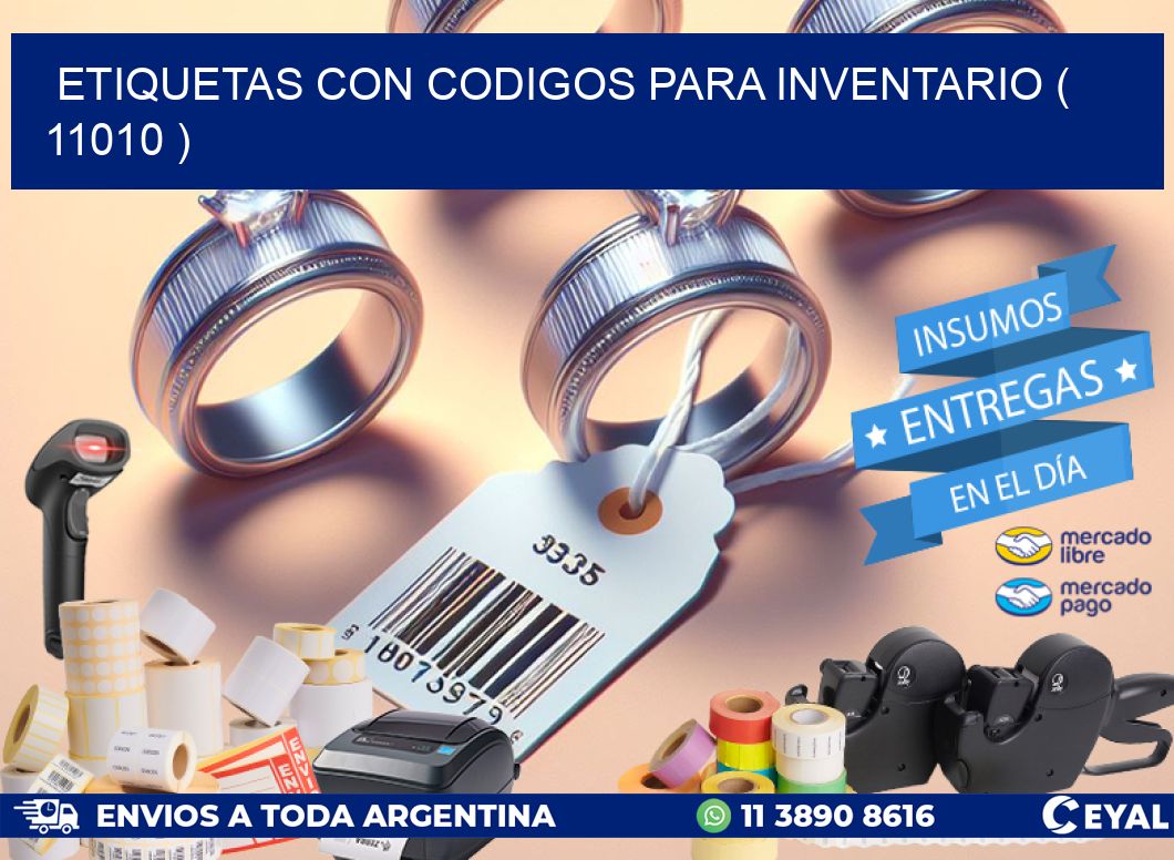 ETIQUETAS CON CODIGOS PARA INVENTARIO ( 11010 )