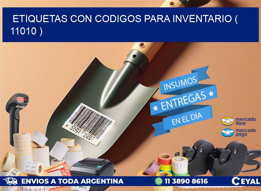 ETIQUETAS CON CODIGOS PARA INVENTARIO ( 11010 )