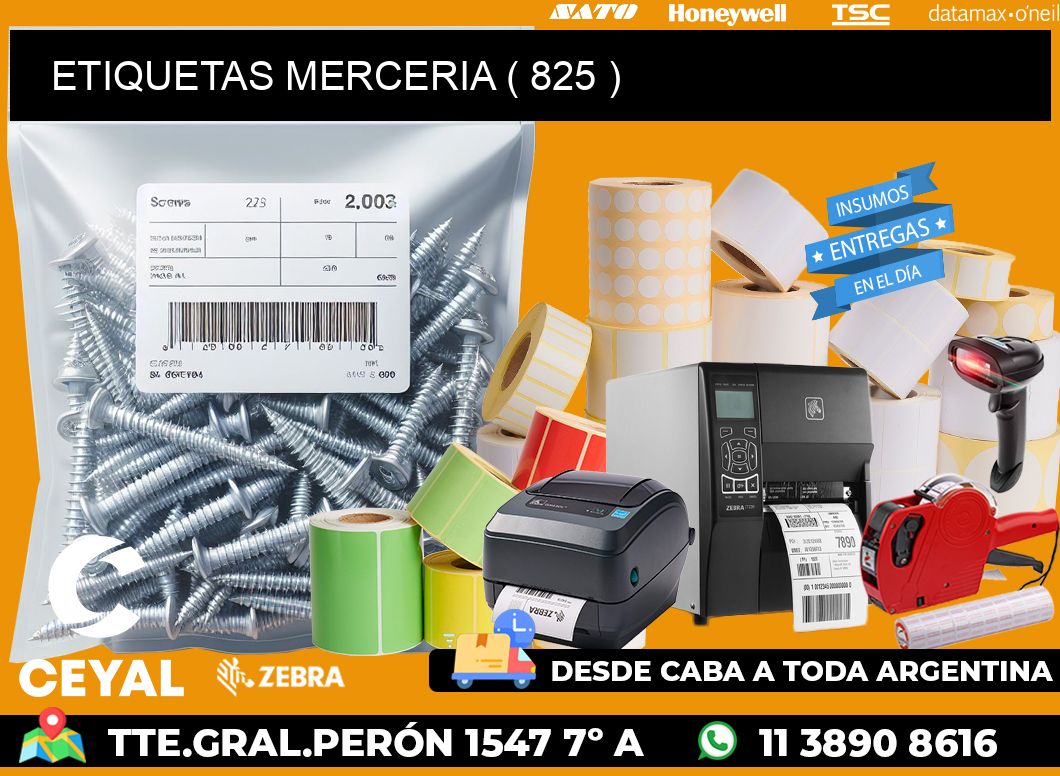 ETIQUETAS MERCERIA ( 825 )