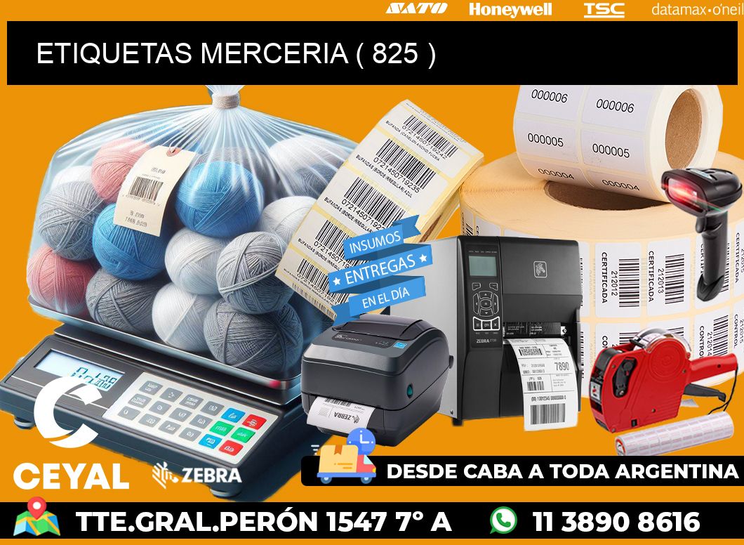 ETIQUETAS MERCERIA ( 825 )