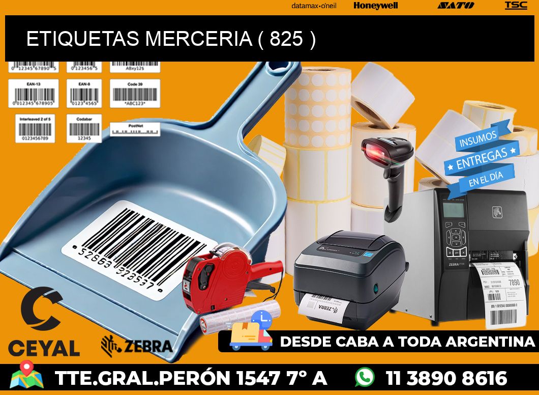 ETIQUETAS MERCERIA ( 825 )