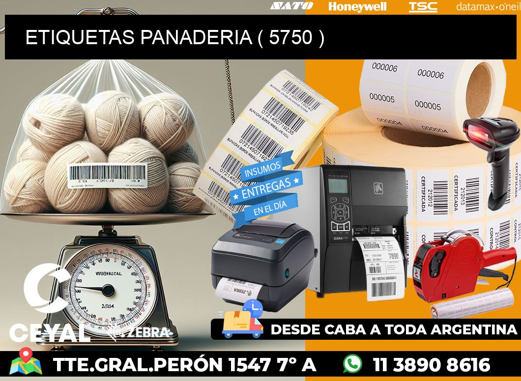 ETIQUETAS PANADERIA ( 5750 )