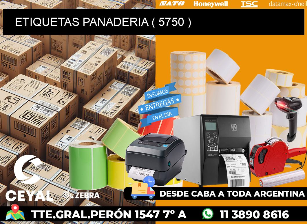 ETIQUETAS PANADERIA ( 5750 )